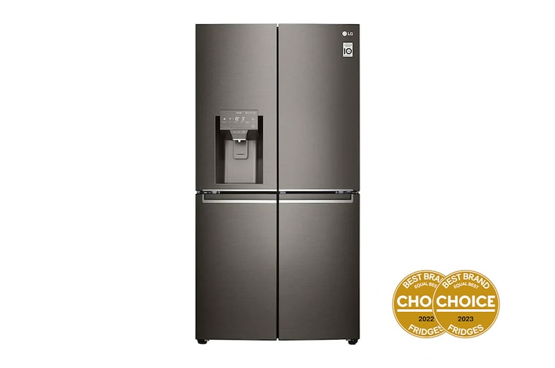 LG 637L French Door Fridge, with Door-In-Door®, in Black Stainless Finish, GF-D706BSL