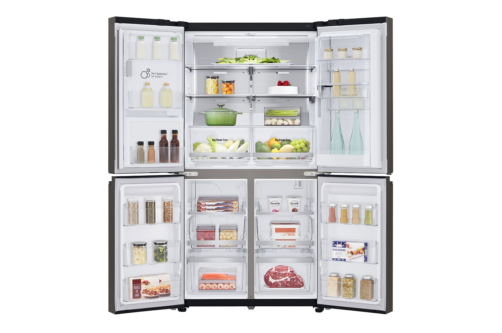 LG 637L French Door Fridge, with Door-In-Door®, in Black Stainless Finish, GF-D706BSL