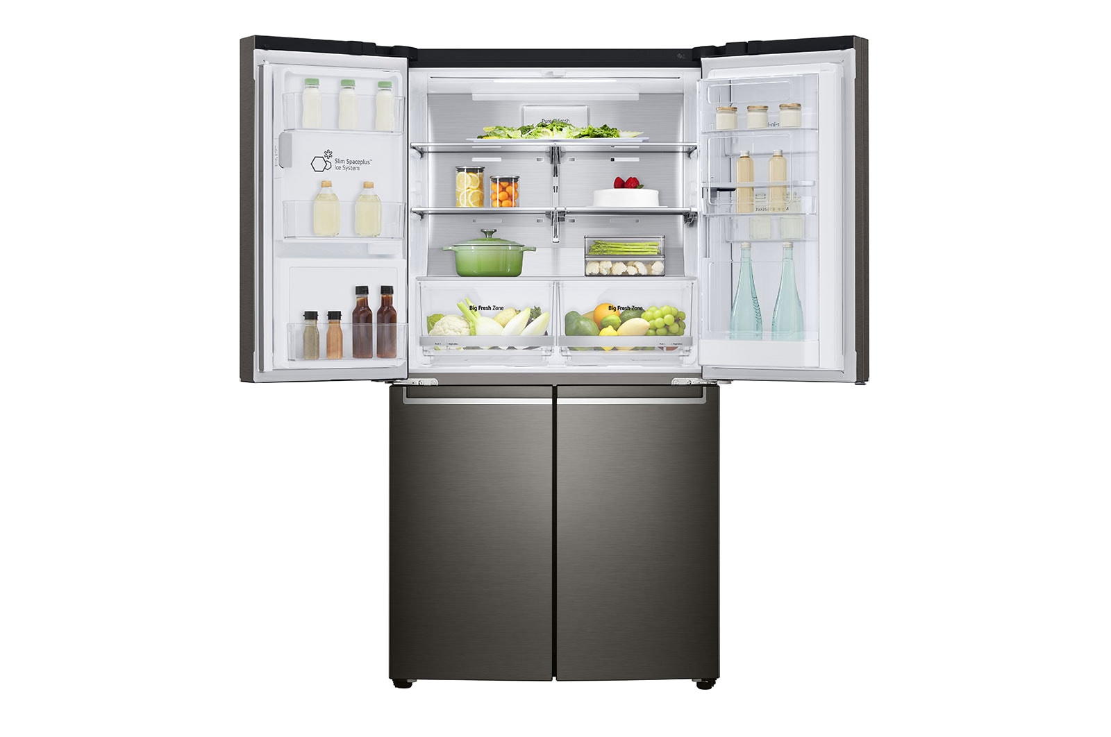 LG 637L French Door Fridge, with Door-In-Door®, in Black Stainless Finish, GF-D706BSL