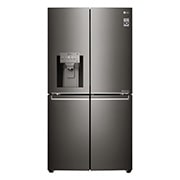 Front view of 708L French Door Fridge, with Door-in-Door®, in Black Stainless Steel GF-D708BSL