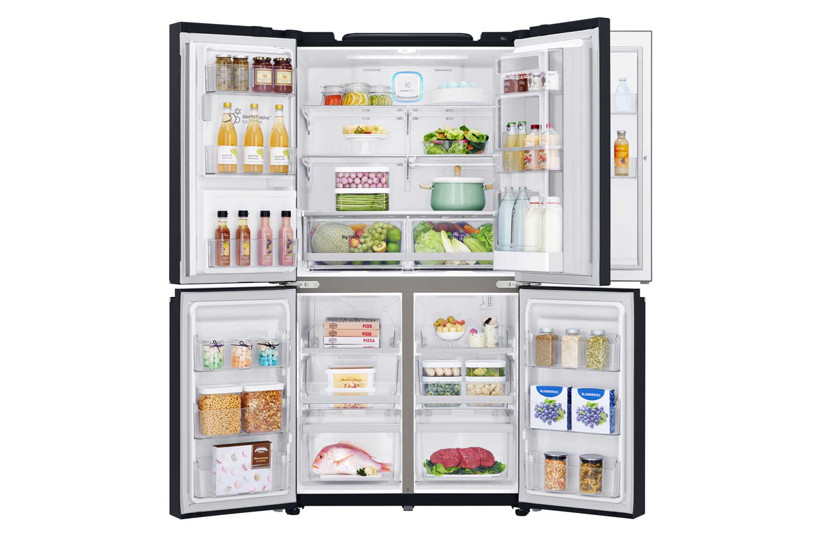LG 708L French Door Fridge, with Door-in-Door®, in Matte Black Stainless Steel, GF-D708MBSL