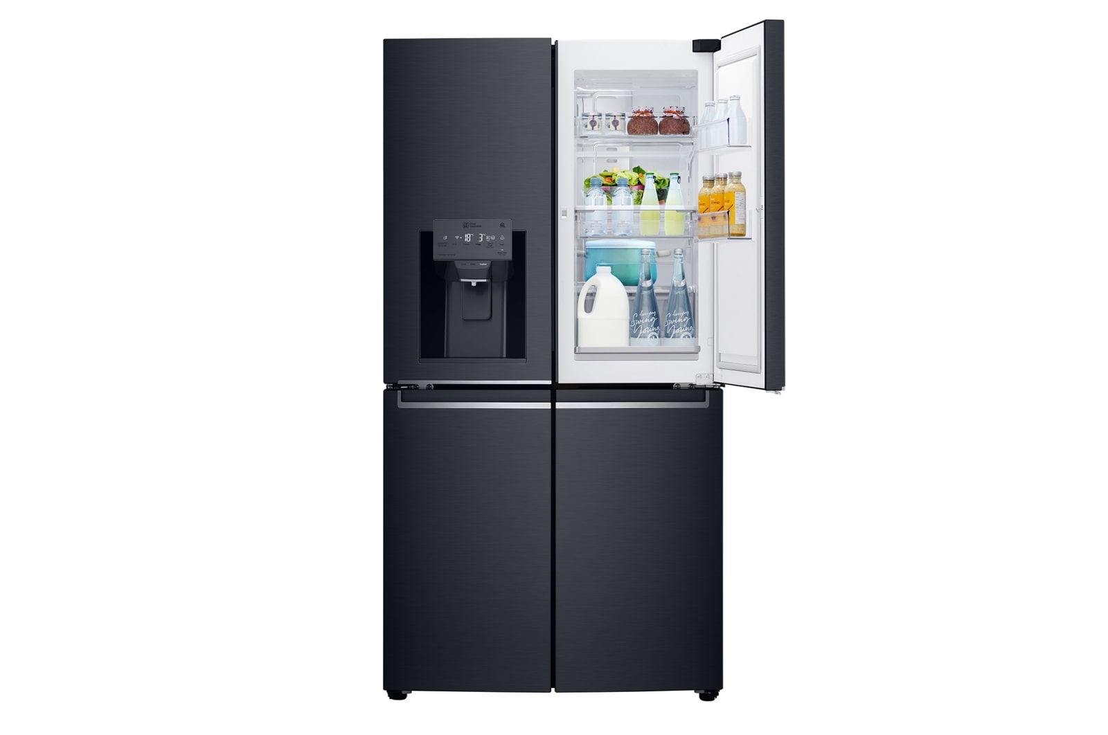 LG 708L French Door Fridge, with Door-in-Door®, in Matte Black Stainless Steel, GF-D708MBSL