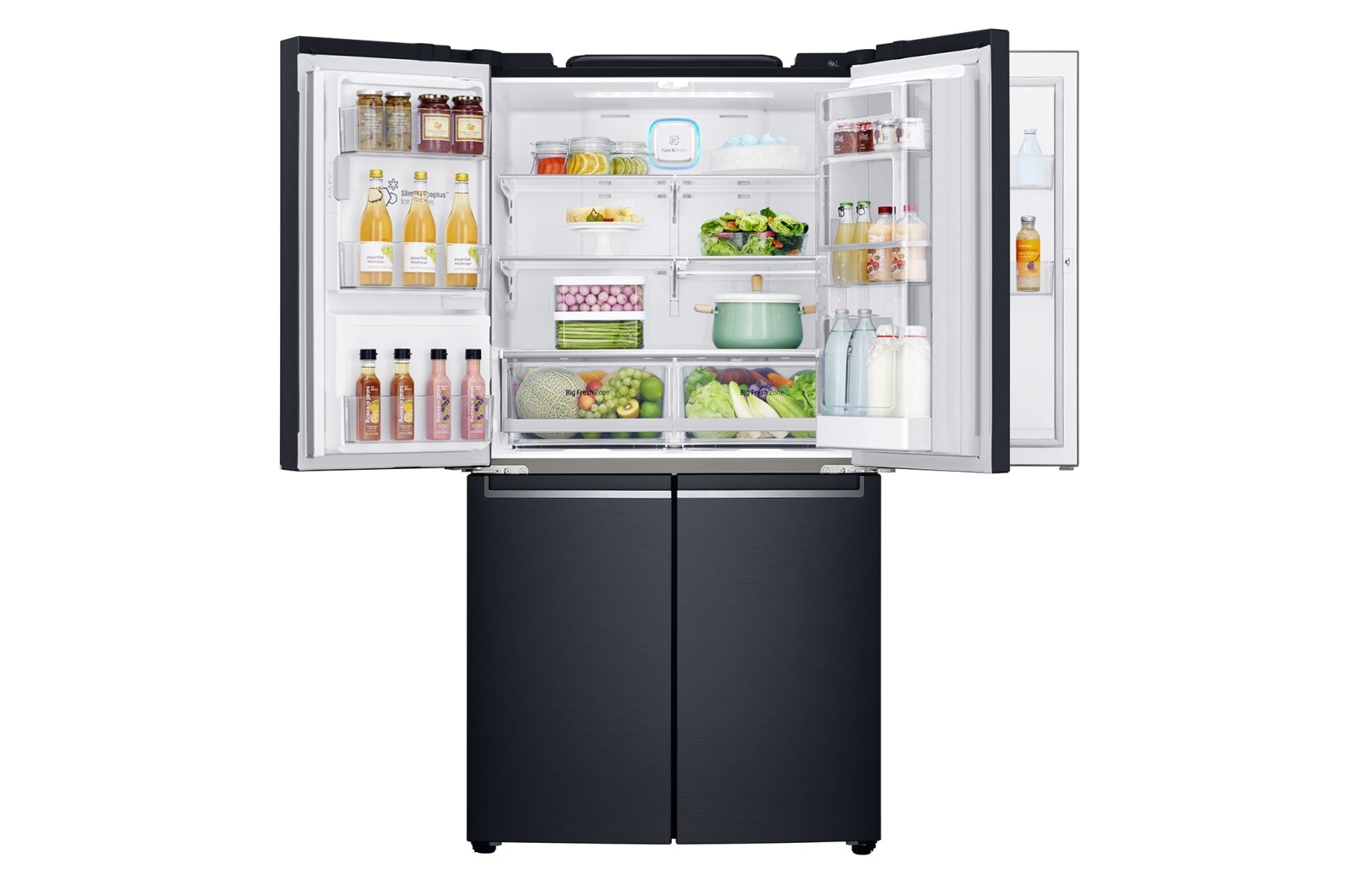 LG 708L French Door Fridge, with Door-in-Door®, in Matte Black Stainless Steel, GF-D708MBSL
