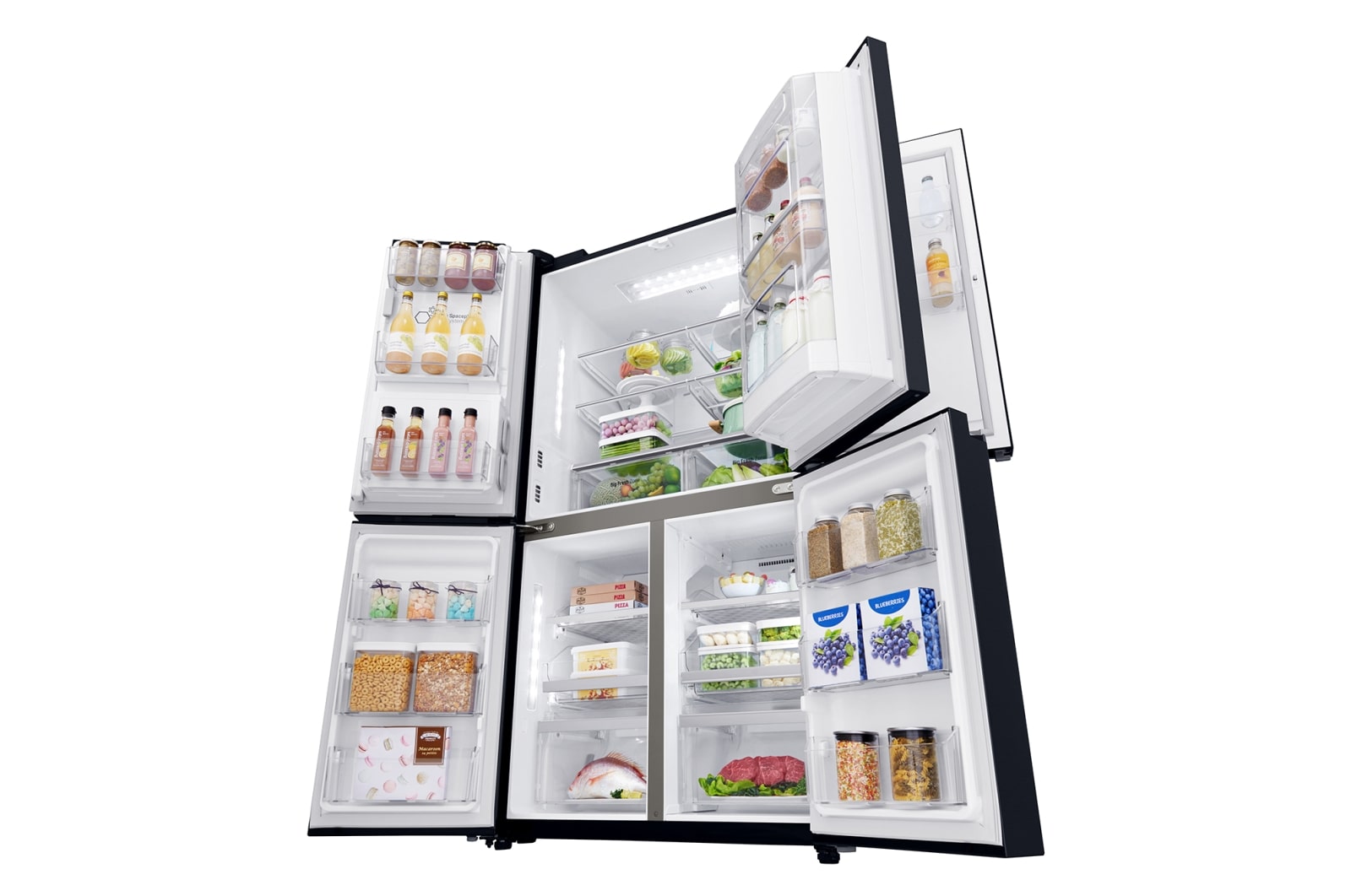 LG 708L French Door Fridge, with Door-in-Door®, in Matte Black Stainless Steel, GF-D708MBSL