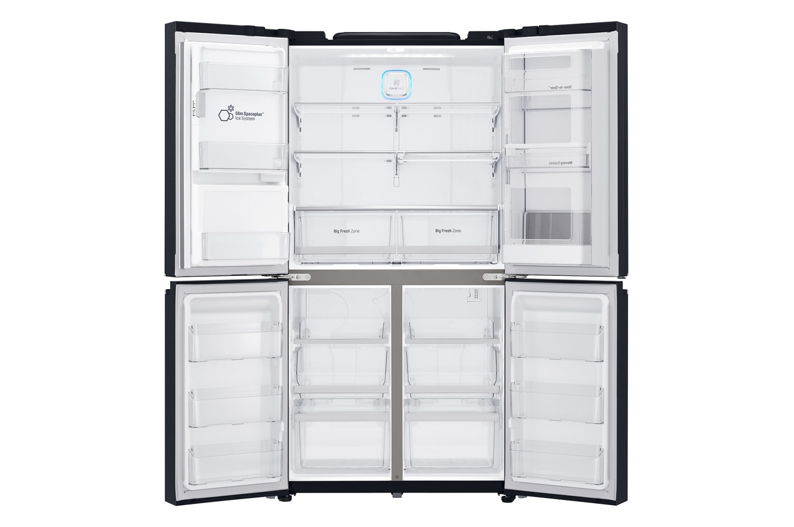 LG 708L French Door Fridge, with Door-in-Door®, in Matte Black Stainless Steel, GF-D708MBSL
