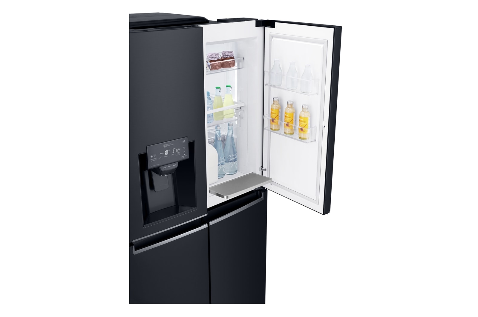 LG 708L French Door Fridge, with Door-in-Door®, in Matte Black Stainless Steel, GF-D708MBSL