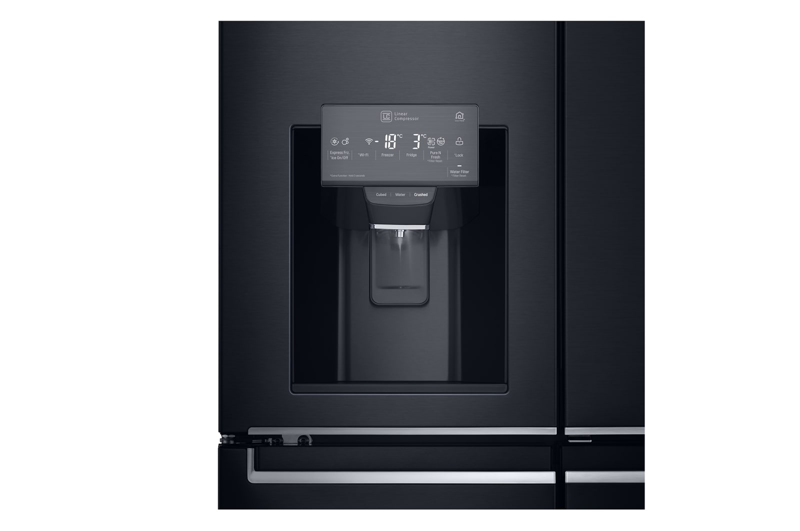 LG 708L French Door Fridge, with Door-in-Door®, in Matte Black Stainless Steel, GF-D708MBSL