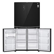 LG 725L French Door Fridge, with Dual Door-In-Door®, in Black Mirror Glass Finish, GF-D725BML