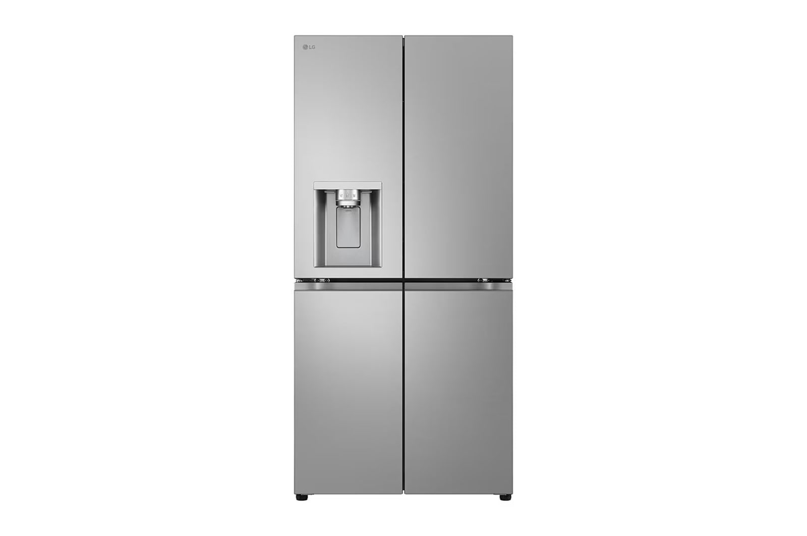 Tall larder fridge with plumbed water dispenser clearance