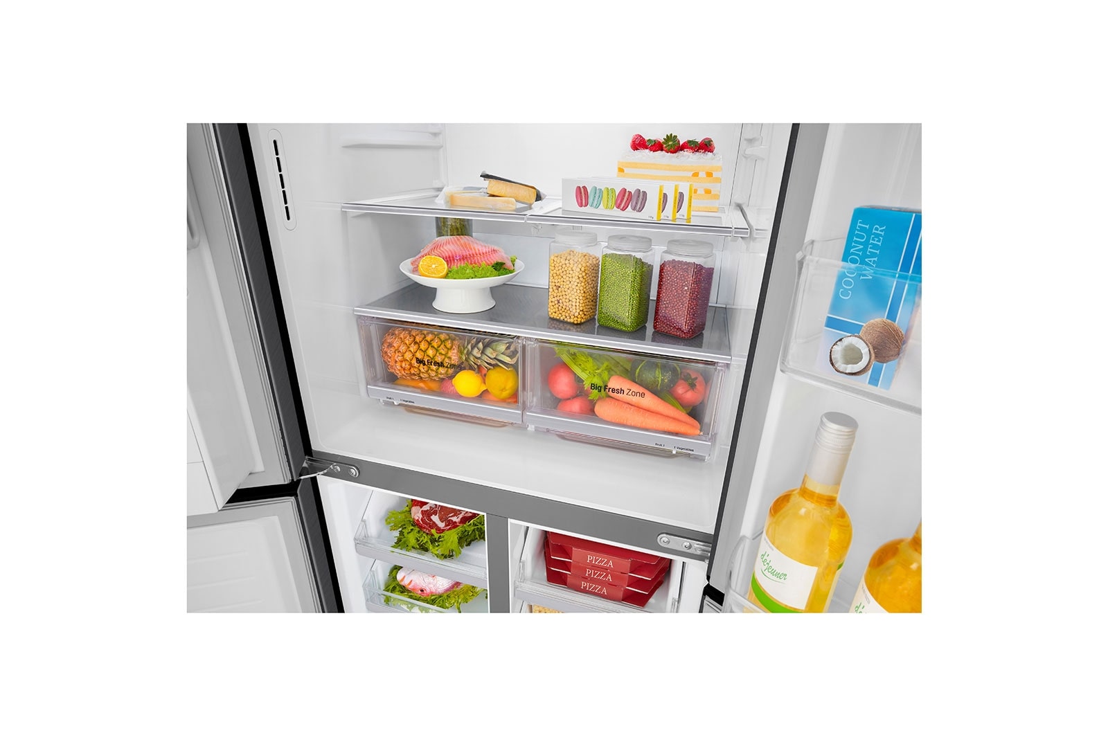 LG 506L Slim French Door Fridge - Ice & Water, GF-L570MBL