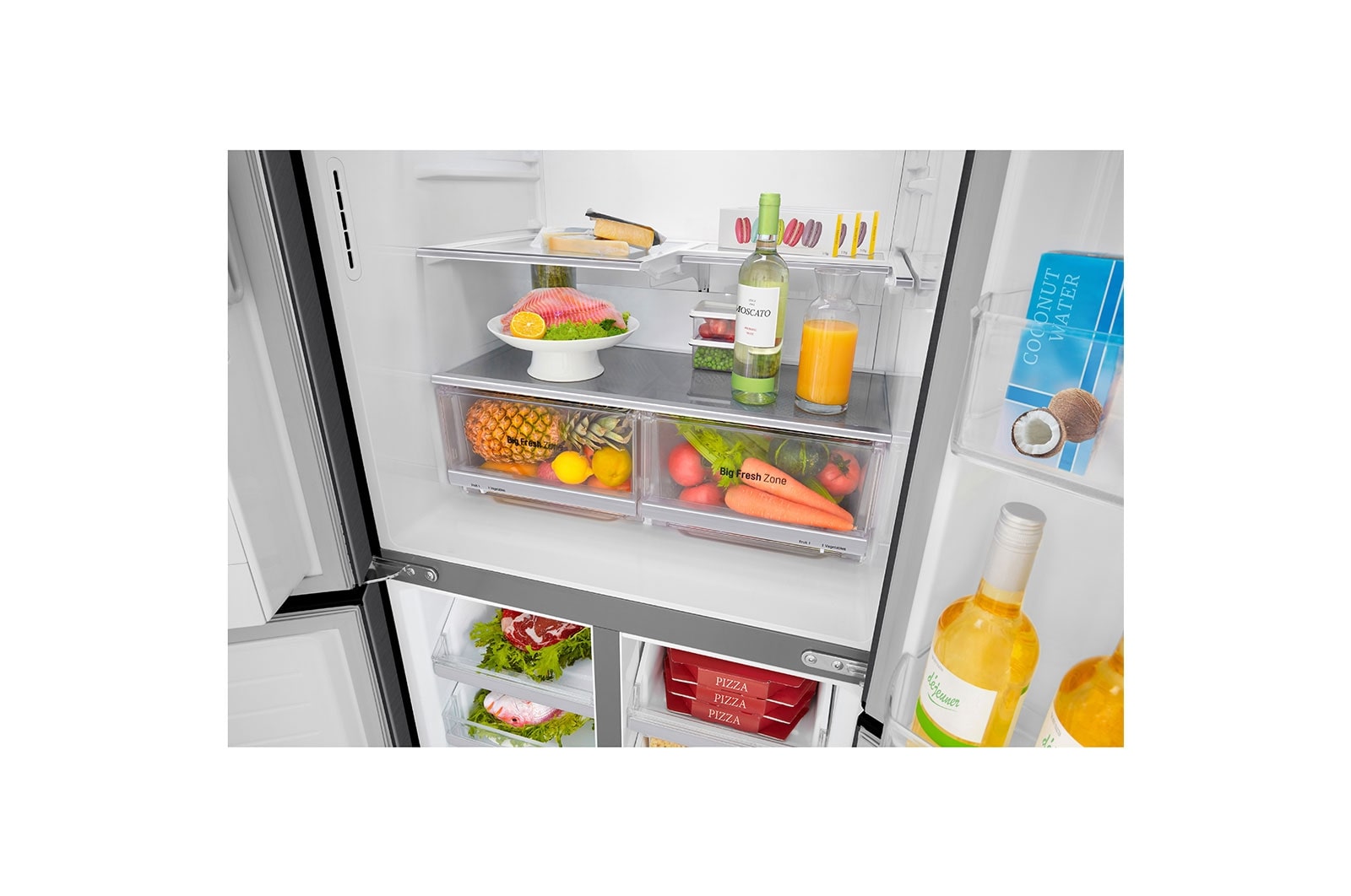 LG 506L Slim French Door Fridge - Ice & Water, GF-L570MBL