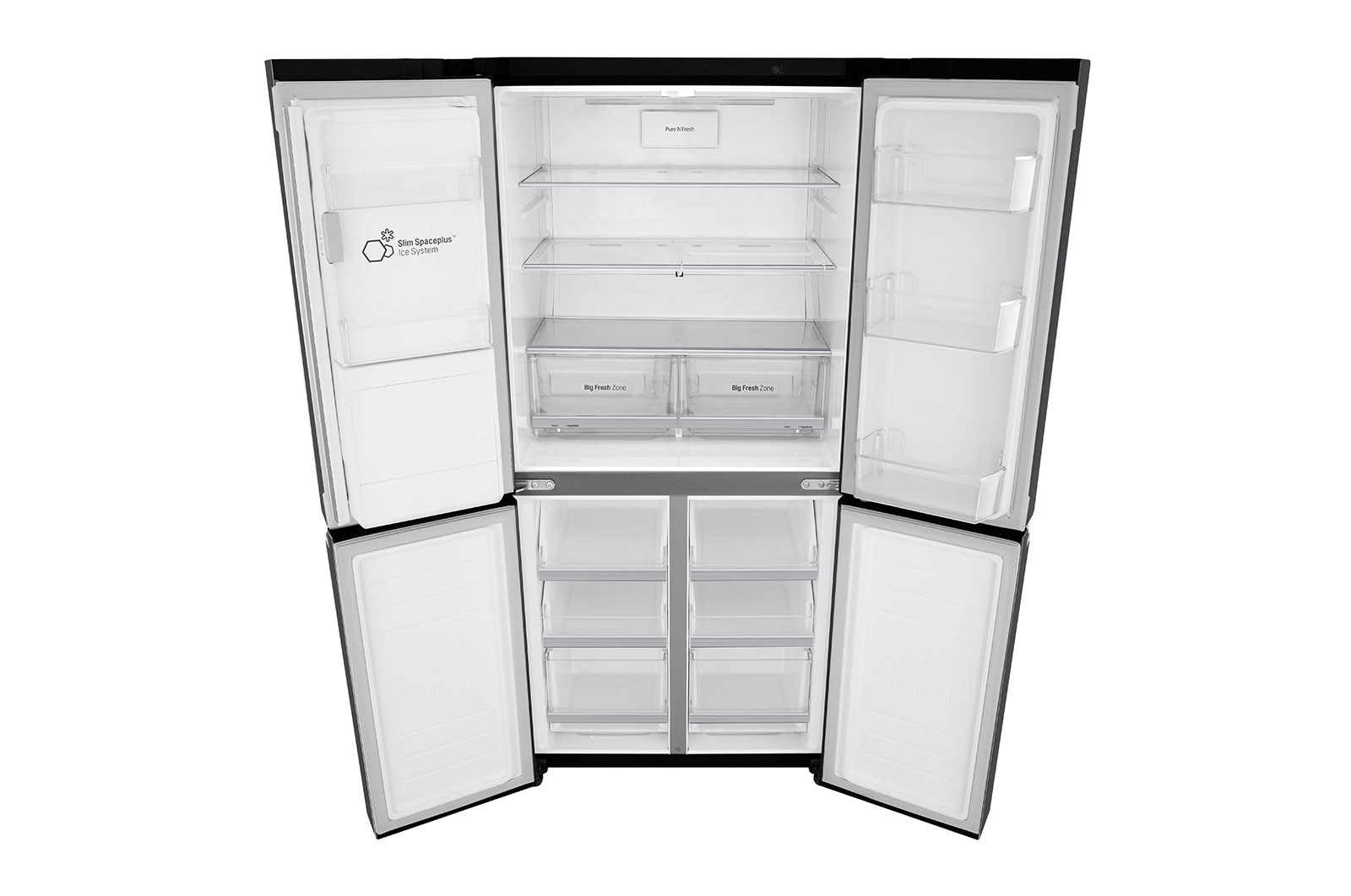 LG 506L Slim French Door Fridge - Ice & Water, GF-L570MBL
