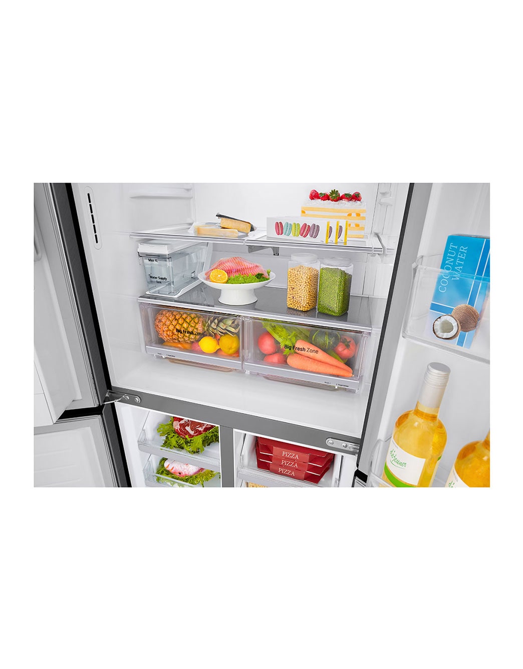506L Slim French Door Fridge with Ice & Water Dispenser GFL570MBNL