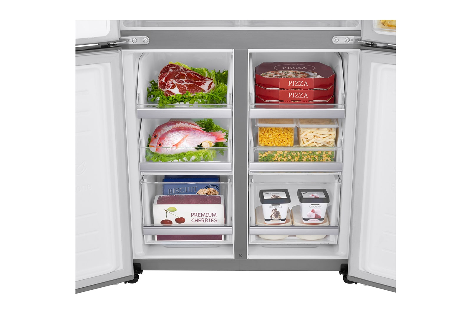 LG 506L Slim French Door Fridge - Ice & Water, GF-L570PL