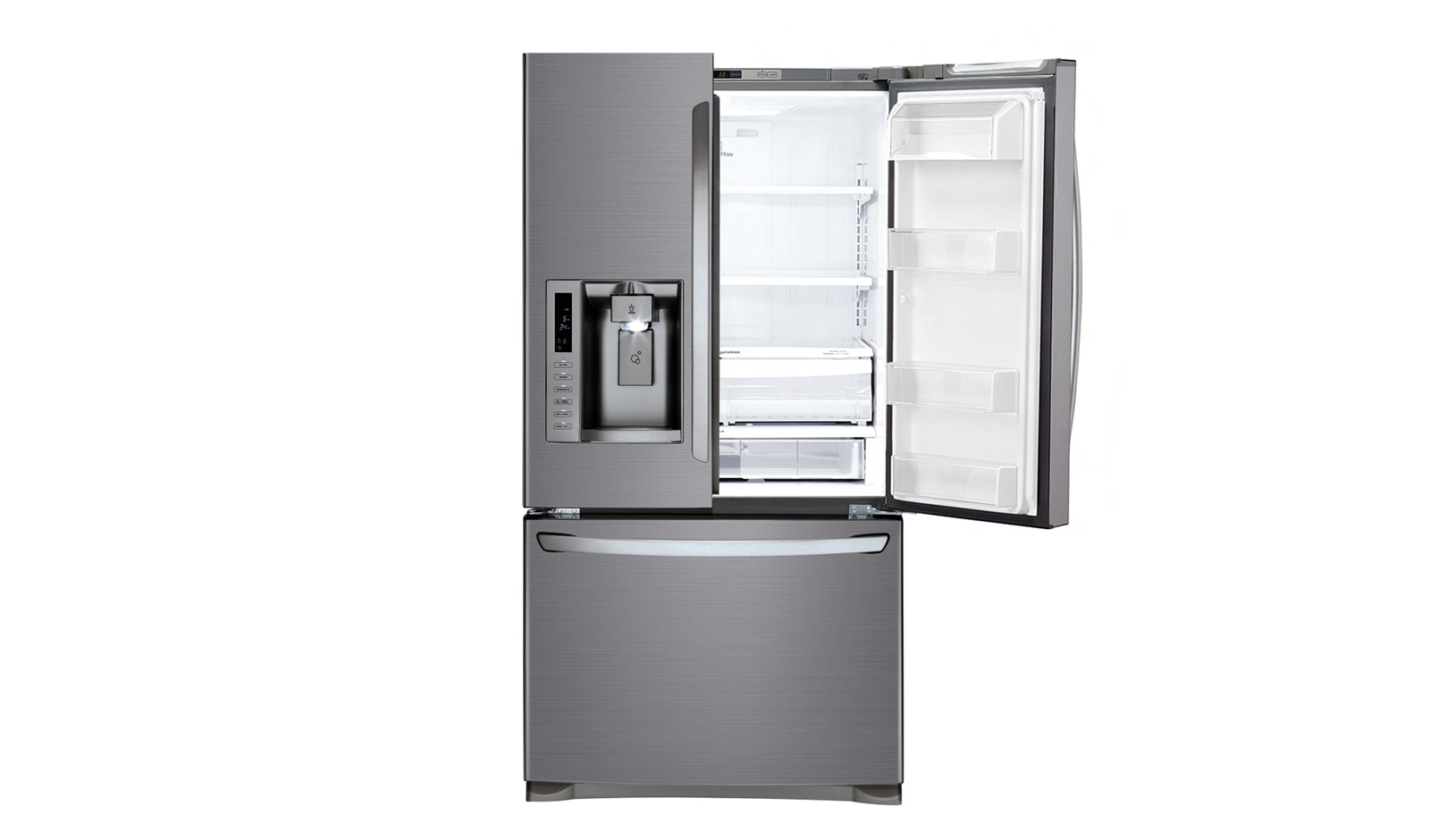 LG 613L French Door Fridge with Ice & Water Dispenser, GF-L613PL