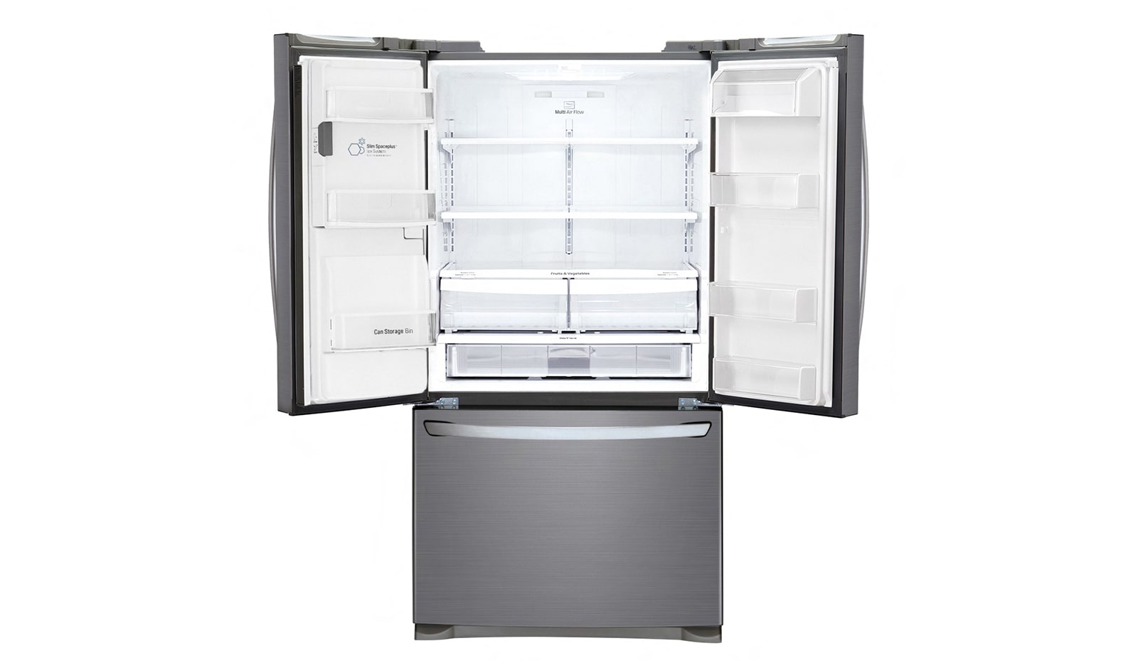 LG 613L French Door Fridge with Ice & Water Dispenser, GF-L613PL