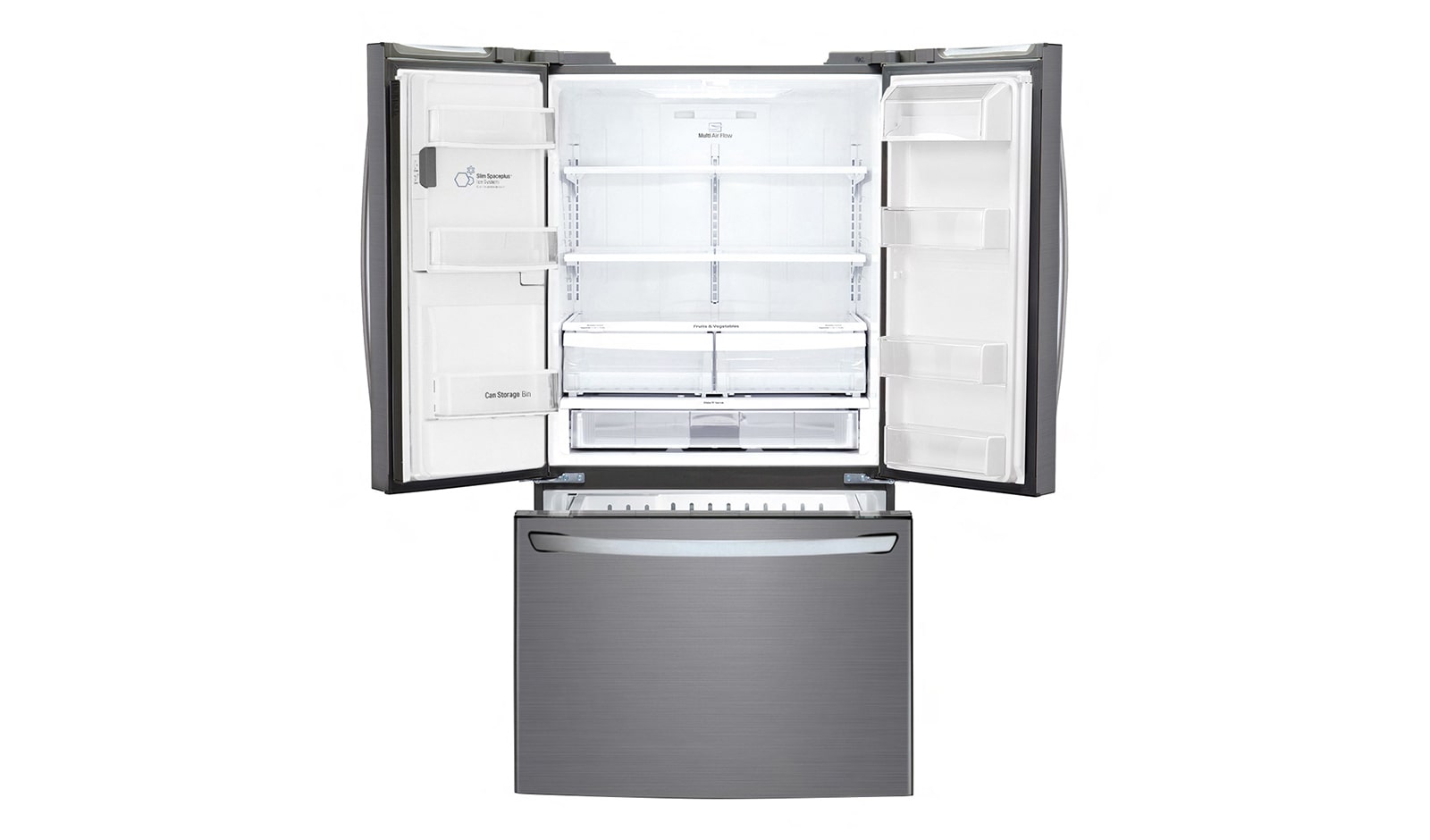 LG 613L French Door Fridge with Ice & Water Dispenser, GF-L613PL