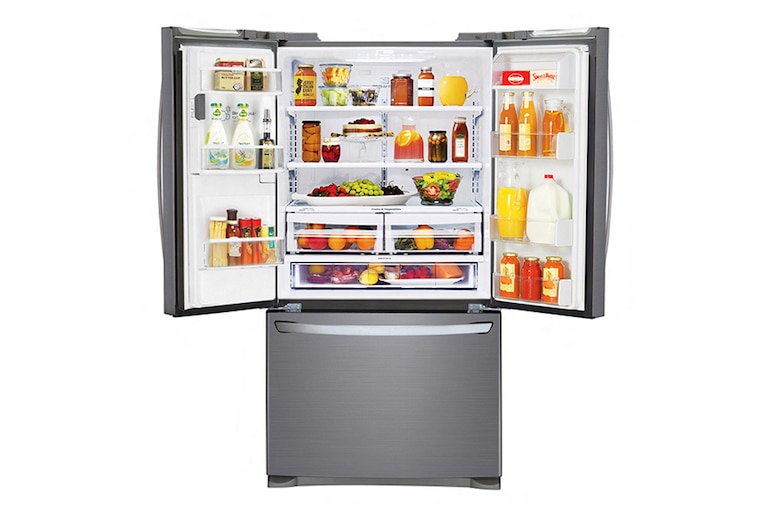 LG 613L French Door Fridge with Ice & Water Dispenser, GF-L613PL