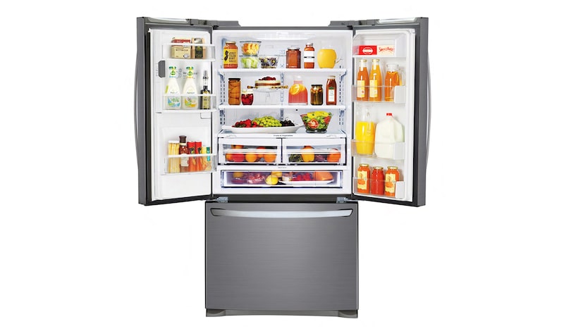 LG 613L French Door Fridge with Ice & Water Dispenser, GF-L613PL