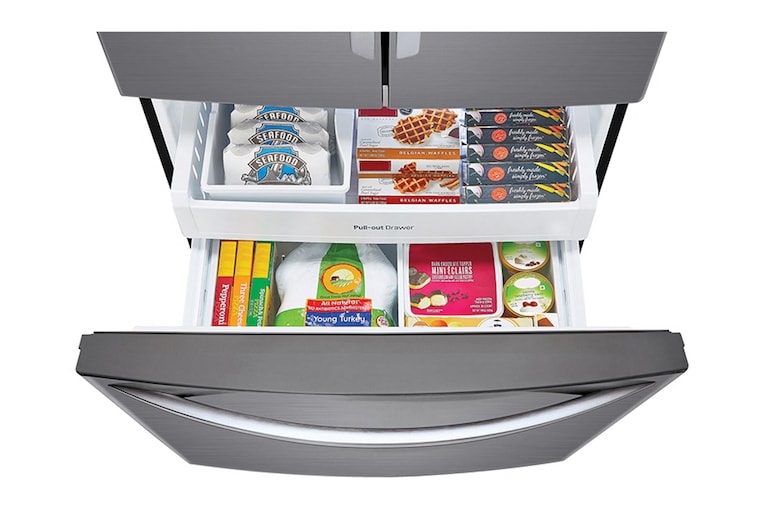 LG 613L French Door Fridge with Ice & Water Dispenser, GF-L613PL