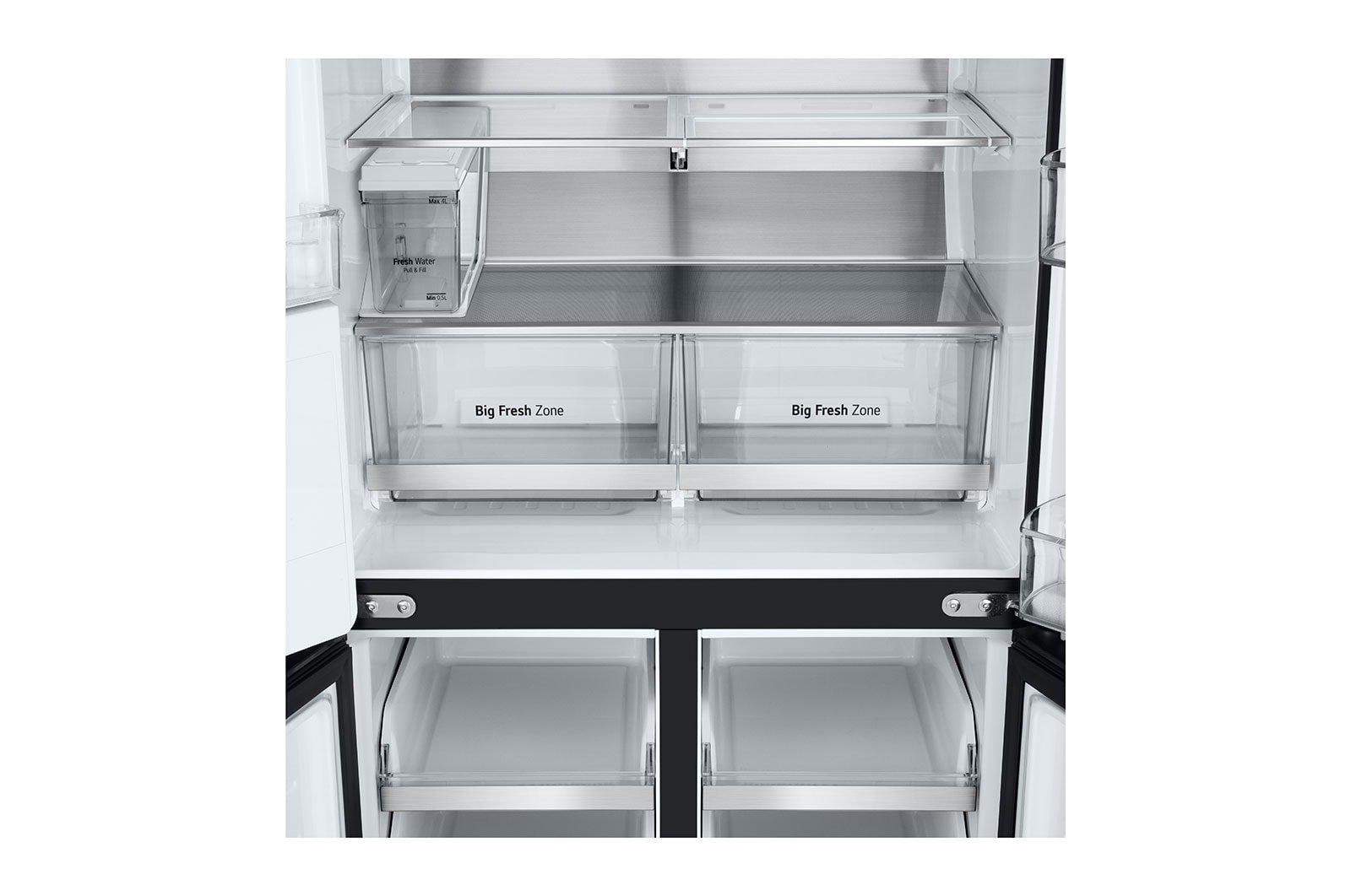 LG 506L Slim French Door Fridge - Non-Plumbed, GF-LN500MBL