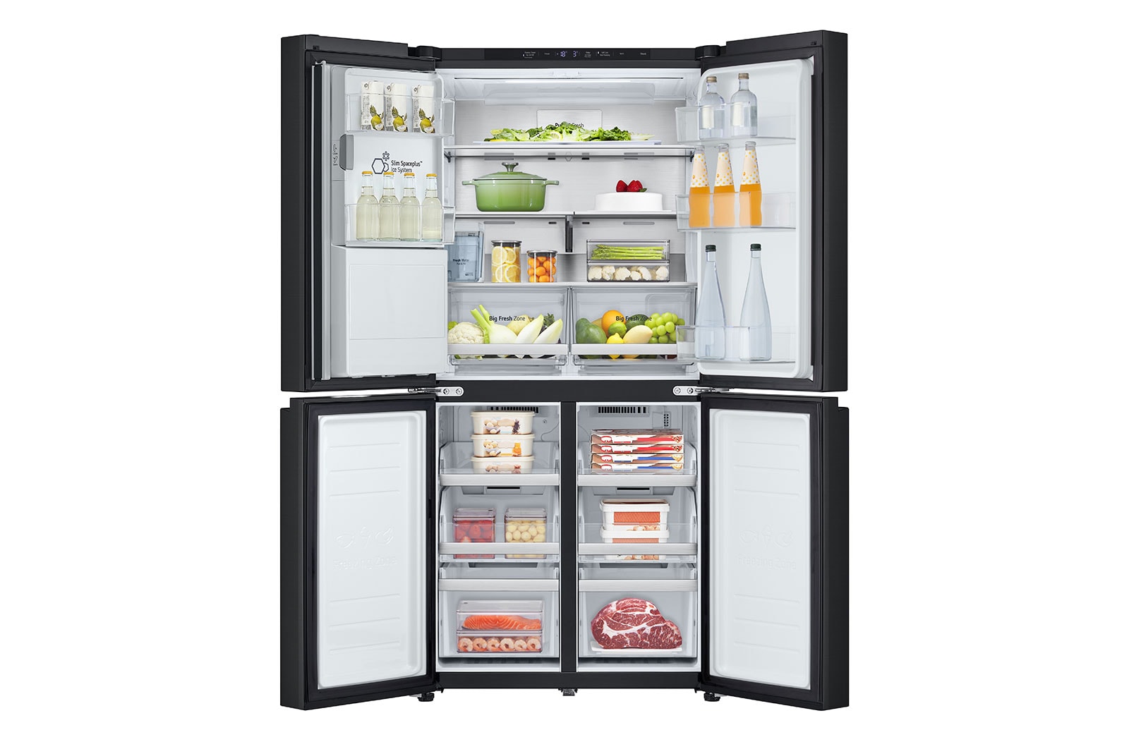 LG 506L Slim French Door Fridge - Non-Plumbed, GF-LN500MBL