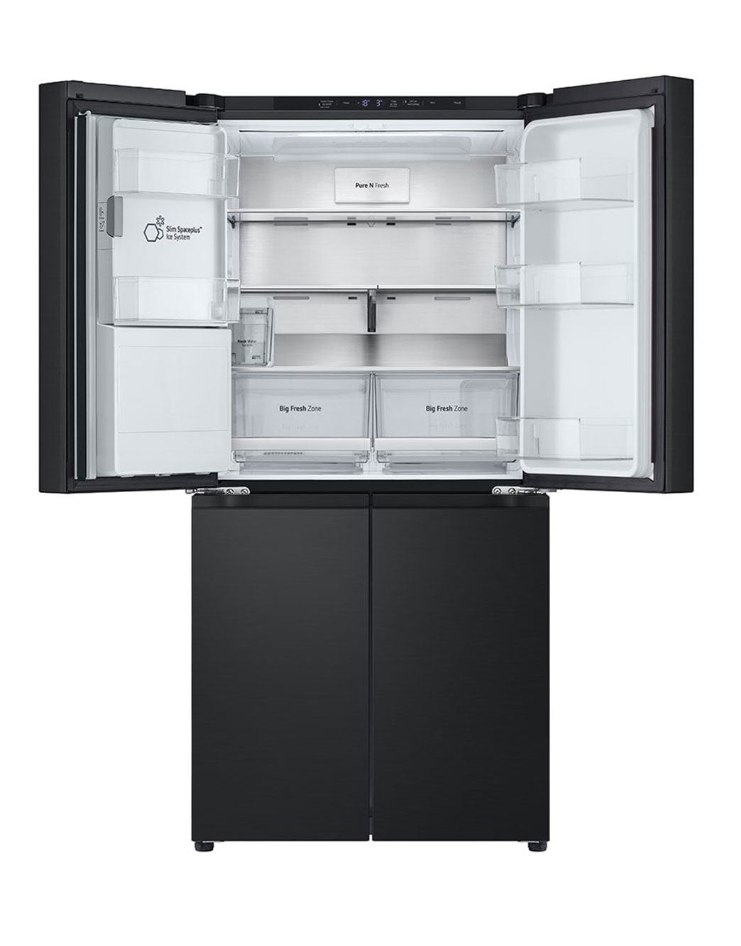 506L Slim French Door Fridge with NonPlumbed Ice & Water Dispenser GFLN500MBL LG AU