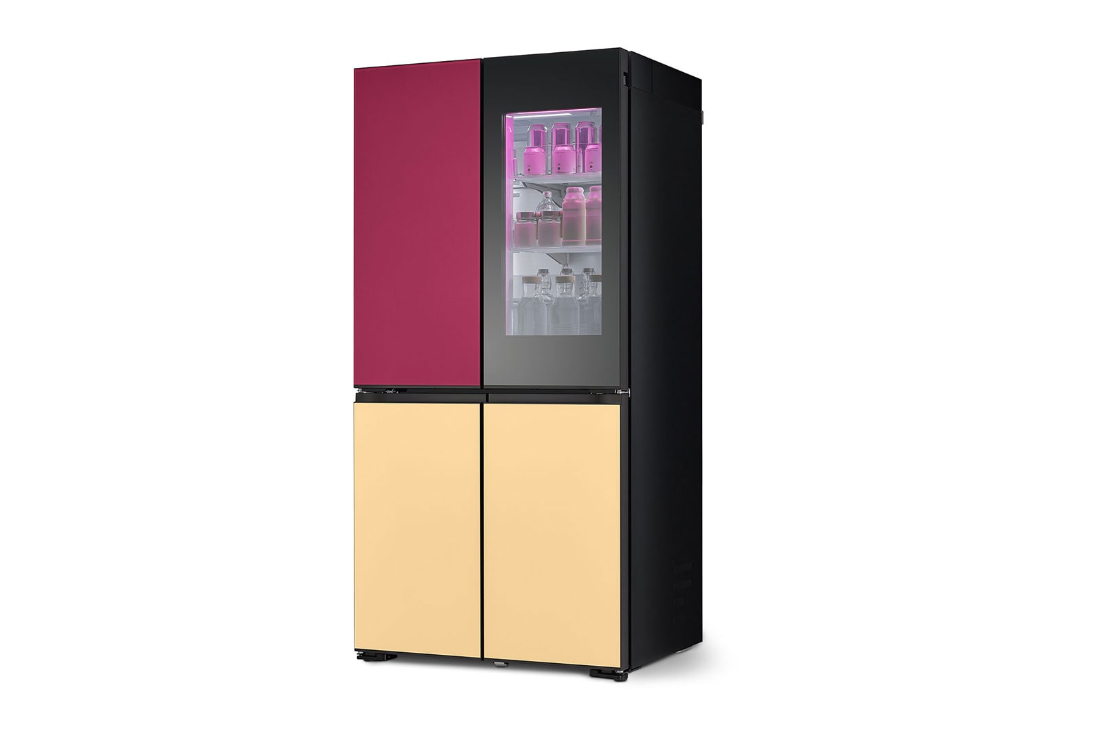 LG 617L French Door Fridge with MoodUP® LED Door Panels + Styler Steam Clothing Care System® with ThinQ® - 3 Garment in Black Glass, GF-MV600-S3