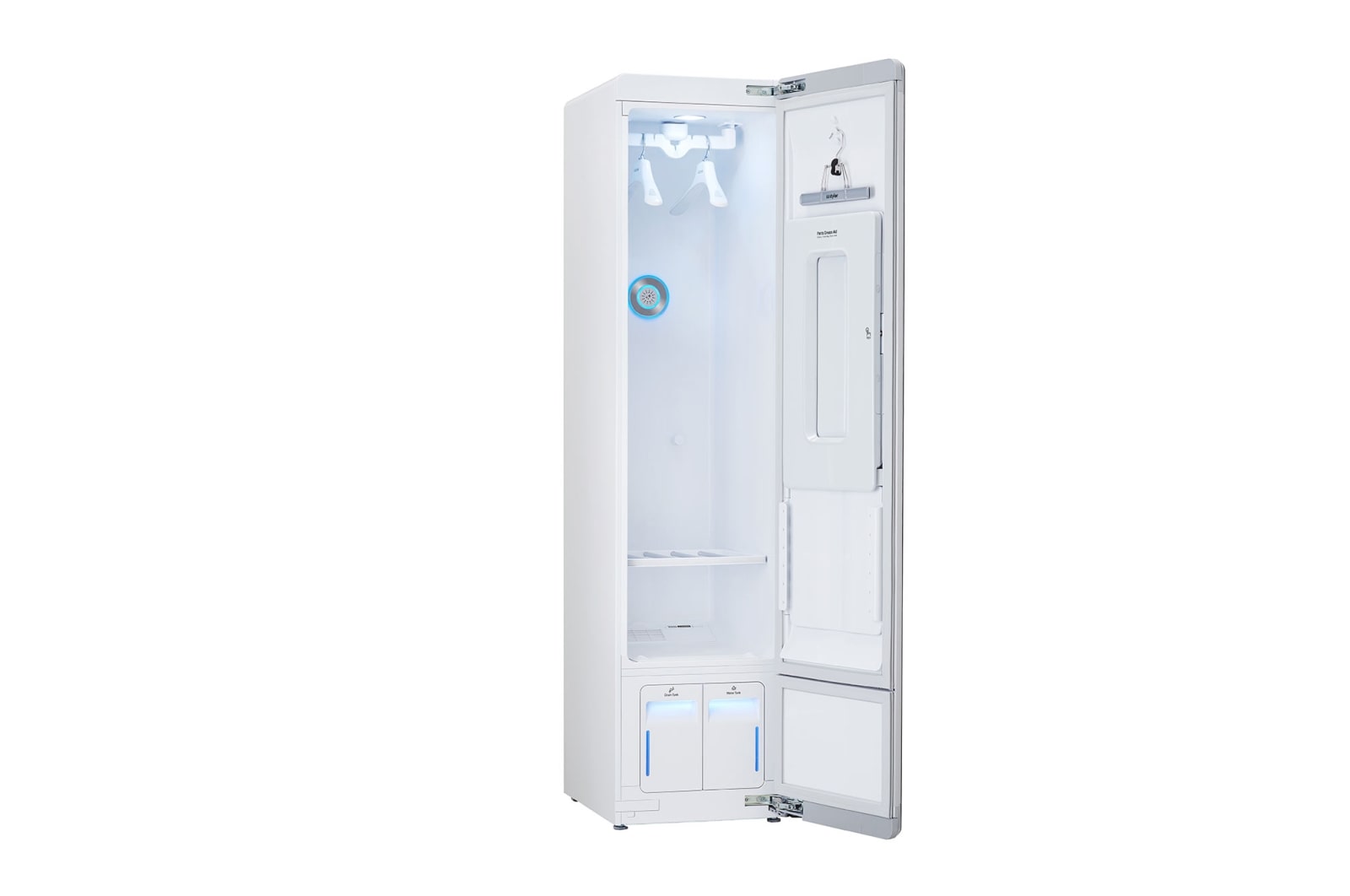 LG 617L French Door Fridge with MoodUP® LED Door Panels + Styler Steam Clothing Care System® with ThinQ® - 3 Garment in Black Glass, GF-MV600-S3