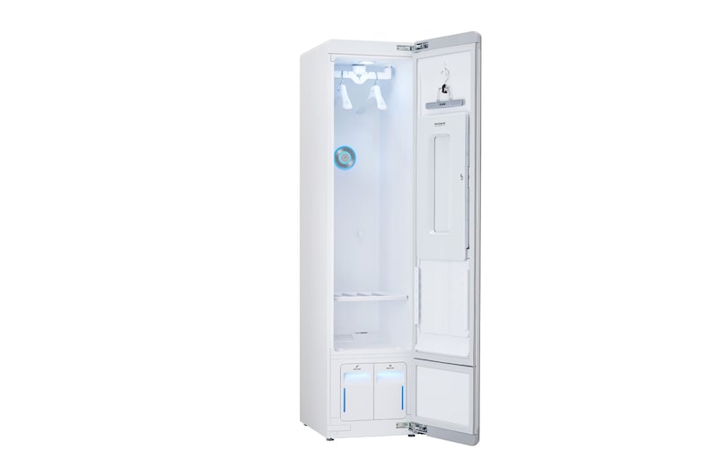 LG 617L French Door Fridge with MoodUP® LED Door Panels + Styler Steam Clothing Care System® with ThinQ® - 3 Garment in Black Glass, GF-MV600-S3