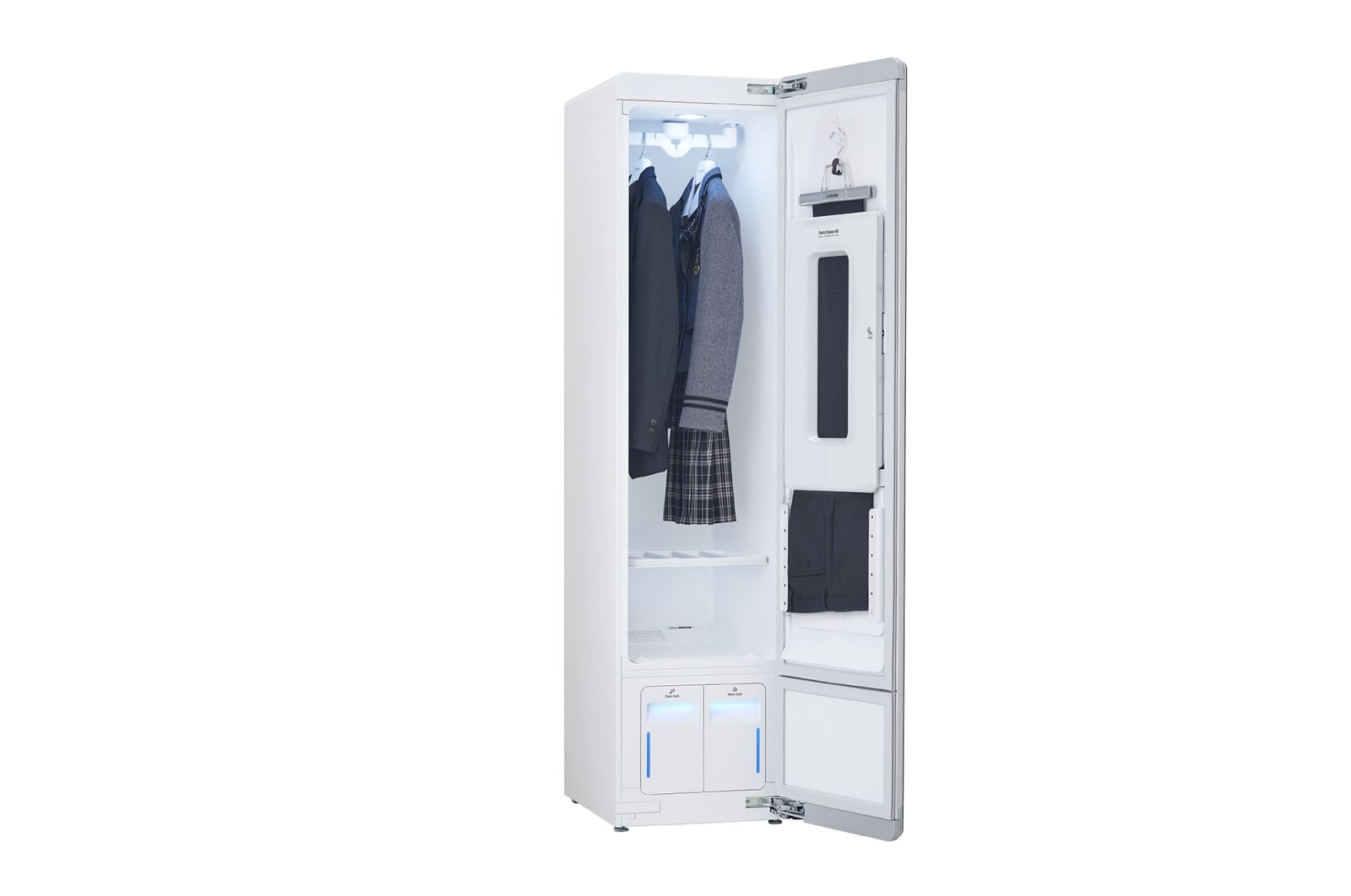 LG 617L French Door Fridge with MoodUP® LED Door Panels + Styler Steam Clothing Care System® with ThinQ® - 3 Garment in Black Glass, GF-MV600-S3