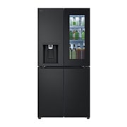 Front view of GF-V500MBLC, InstaView French Door Refrigerator with Door-in-Door feature and slim design