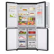 LG 508L Slim French Door Fridge, with InstaView Door-In-Door®, in Matte Black Finish, GF-V570MBL
