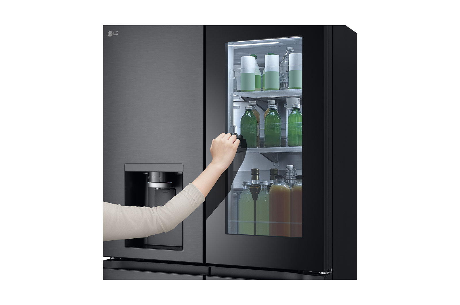 LG 642L French Door Fridge with InstaView®, GF-V700MBLC