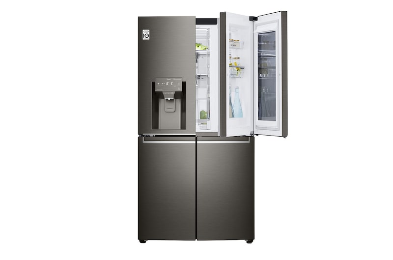 LG 637L French Door Fridge, with InstaView Door-In-Door®, in Black Stainless Finish, GF-V706BSL