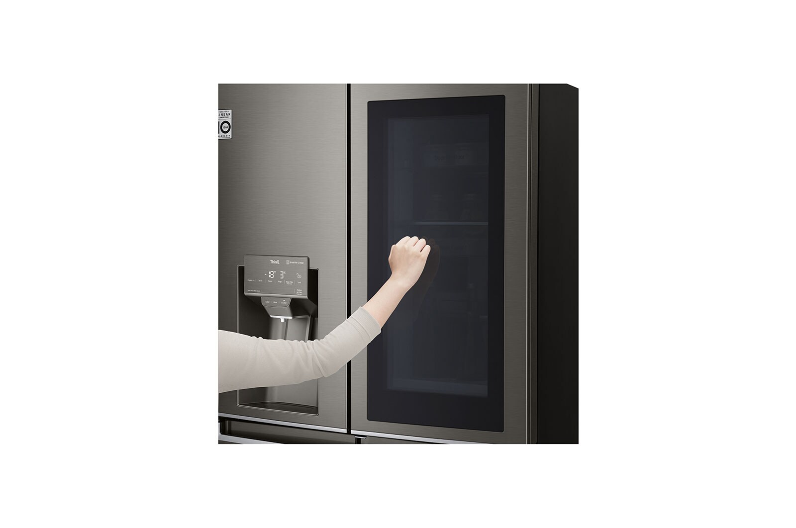 LG 637L French Door Fridge, with InstaView Door-In-Door®, in Black Stainless Finish, GF-V706BSL
