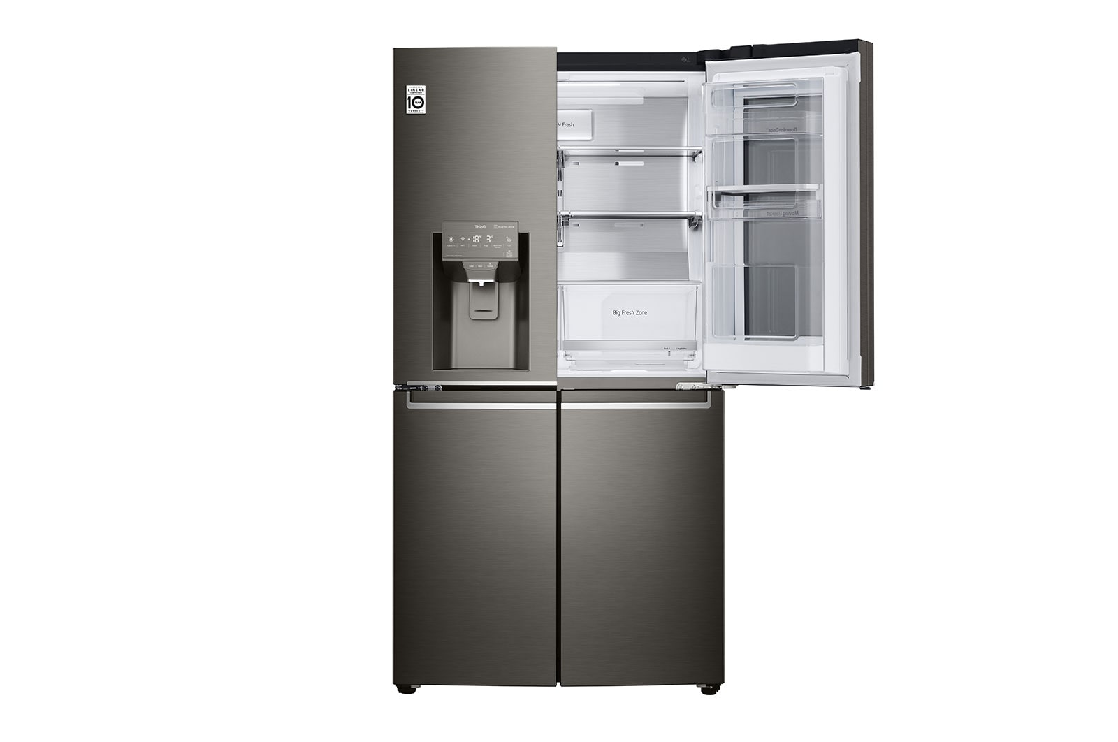 LG 637L French Door Fridge, with InstaView Door-In-Door®, in Black Stainless Finish, GF-V706BSL