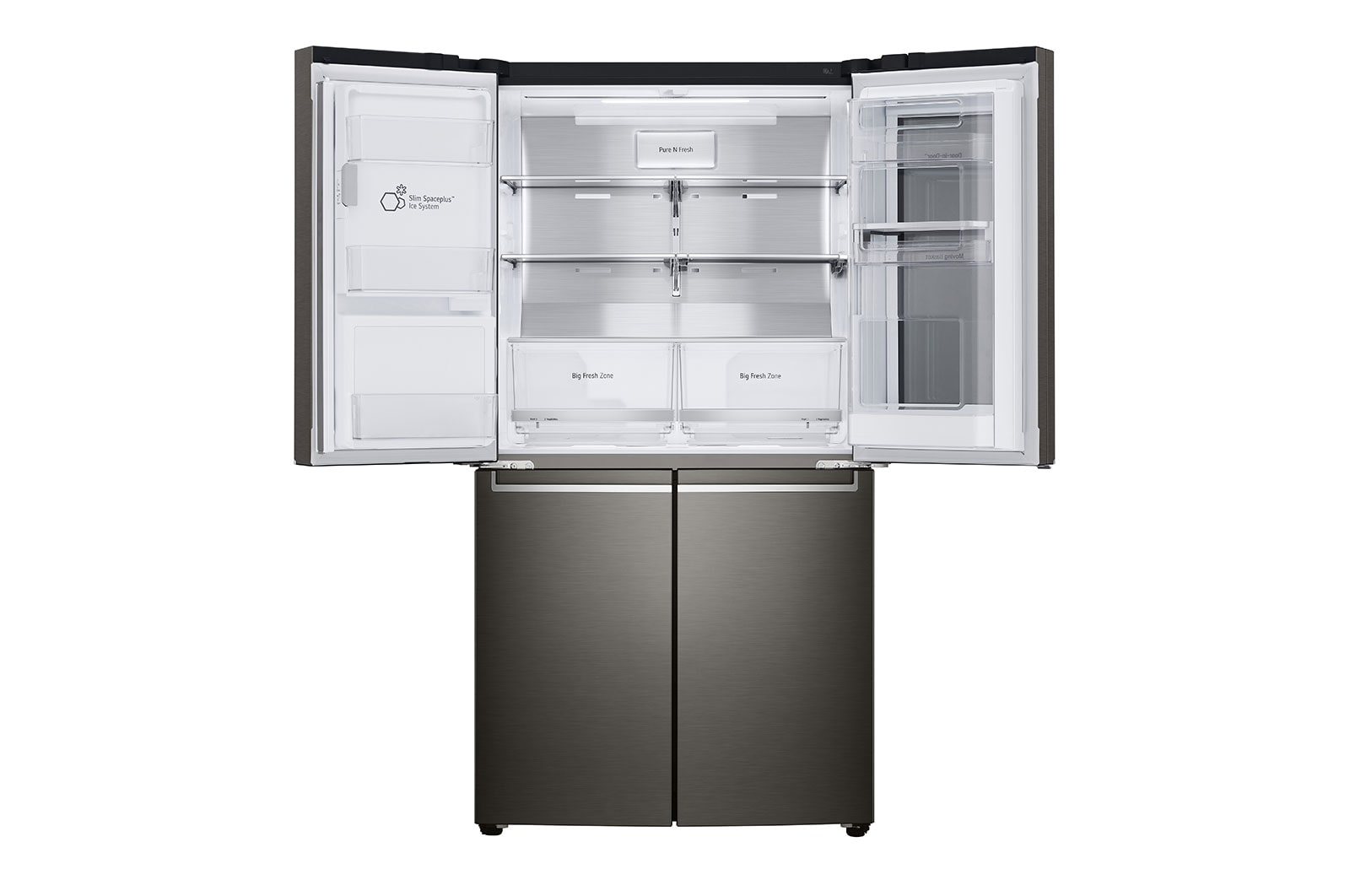 LG 637L French Door Fridge, with InstaView Door-In-Door®, in Black Stainless Finish, GF-V706BSL
