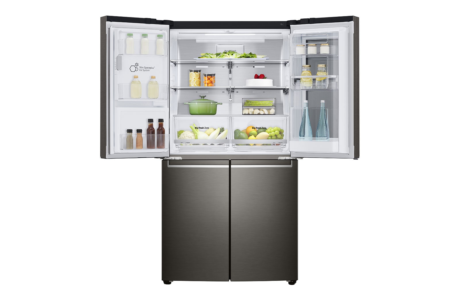 LG 637L French Door Fridge, with InstaView Door-In-Door®, in Black Stainless Finish, GF-V706BSL