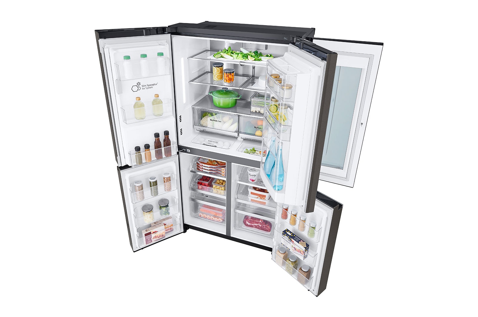 LG 637L French Door Fridge, with InstaView Door-In-Door®, in Black Stainless Finish, GF-V706BSL