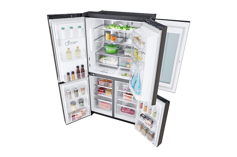 LG 637L French Door Fridge, with InstaView Door-In-Door®, in Black Stainless Finish, GF-V706BSL