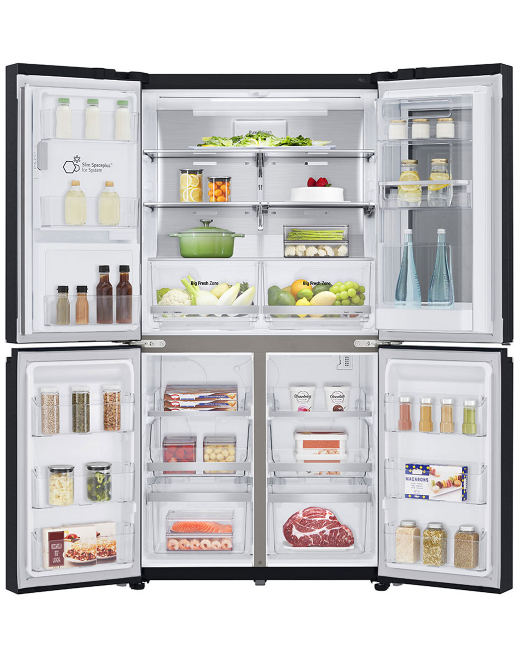 637L French Door Fridge, with InstaView Door-In-Door®, in Matte Black ...