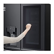 LG 637L French Door Fridge, with InstaView Door-In-Door®, in Matte Black finish, GF-V706MBL