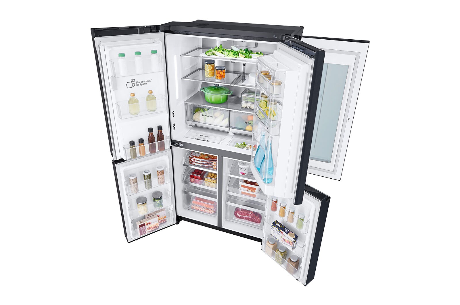LG 637L French Door Fridge, with InstaView Door-In-Door®, in Matte Black finish, GF-V706MBL