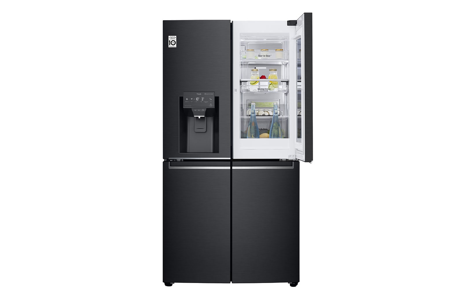 LG 637L French Door Fridge, with InstaView Door-In-Door®, in Matte Black finish, GF-V706MBL