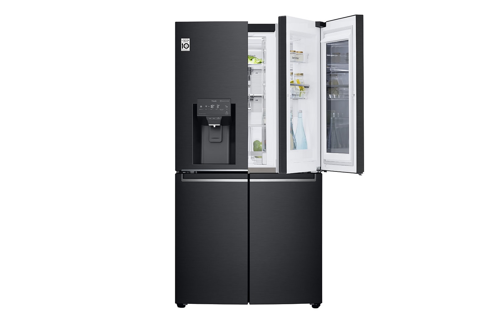 LG 637L French Door Fridge, with InstaView Door-In-Door®, in Matte Black finish, GF-V706MBL