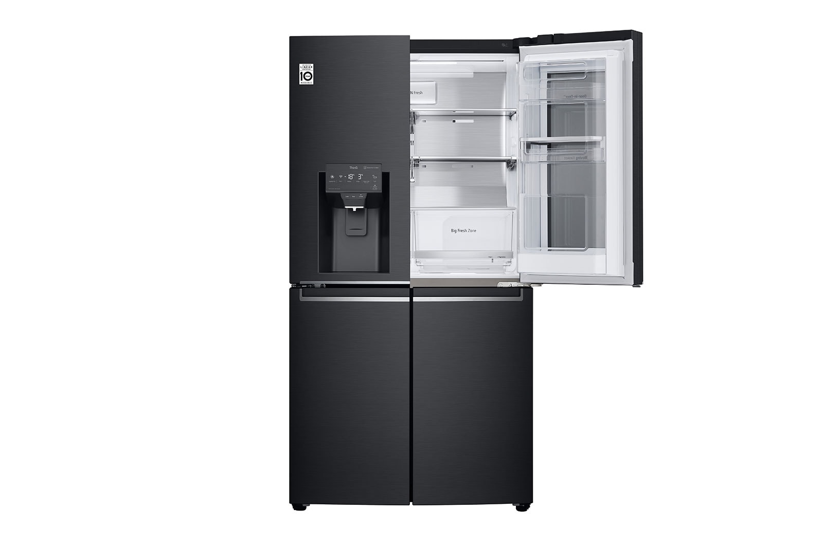 LG 637L French Door Fridge, with InstaView Door-In-Door®, in Matte Black finish, GF-V706MBL