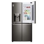 LG 708L French Door Fridge, with InstaView Door-in-Door®, in Black Stainless Steel, GF-V708BSL