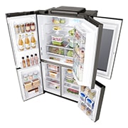 LG 708L French Door Fridge, with InstaView Door-in-Door®, in Black Stainless Steel, GF-V708BSL