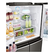 LG 708L French Door Fridge, with InstaView Door-in-Door®, in Black Stainless Steel, GF-V708BSL
